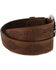 Justin Women's Navajo Heart Leather Belt, Bark, hi-res