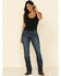 Wrangler Women's Dark Wash Straight Leg Jeans, Dark Blue, hi-res