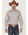 Image #1 - Resistol Men's Arcadia Geo Print Long Sleeve Pearl Snap Western Shirt, Purple, hi-res