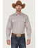 Resistol Men's Arcadia Geo Print Long Sleeve Snap Western Shirt , Purple, hi-res