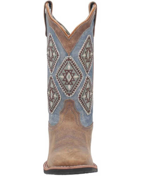 Image #4 - Laredo Women's Santa Fe Western Boots - Broad Square Toe , Tan, hi-res