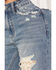 Ceros Women's Pheonix High Rise Crochet Flare Jeans, Medium Wash, hi-res