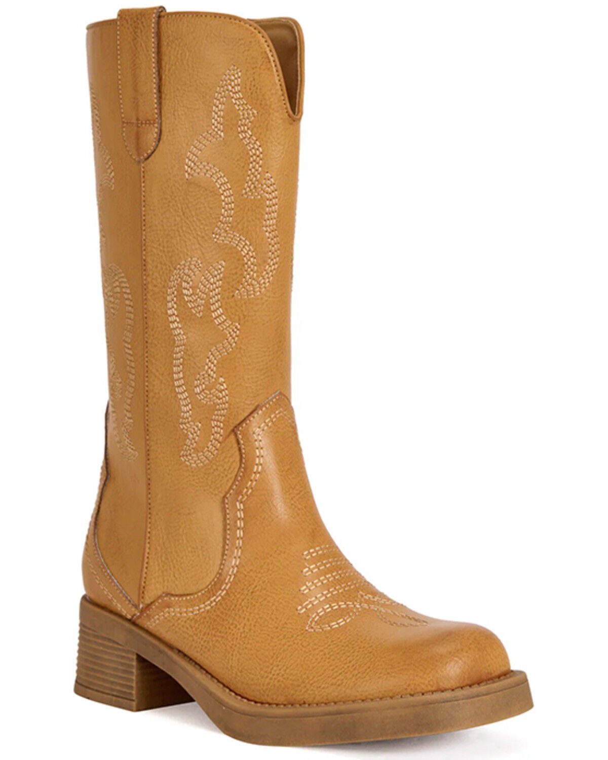 Azalea Wang Women's Mariana Western Boots - Square Toe, Tan, hi-res