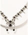 Image #2 - Shyanne Women's Silver Beaded Squash Blossom Onyx Stone Necklace, Silver, hi-res