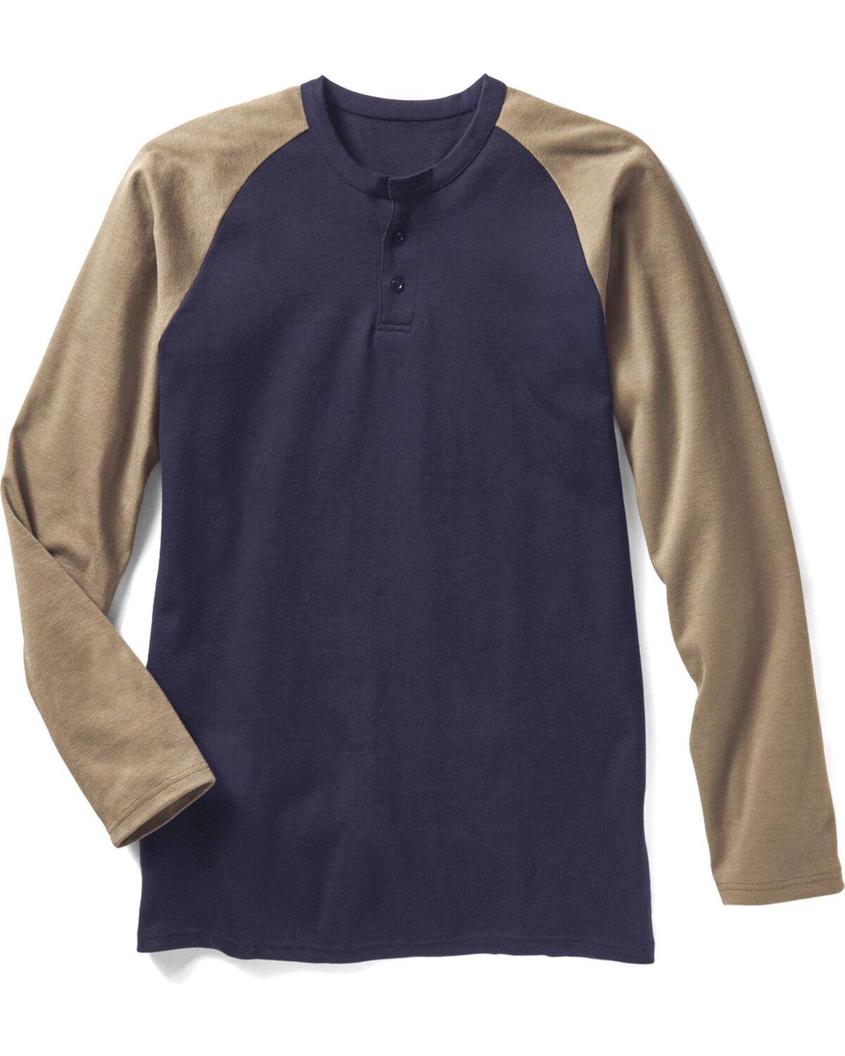 Image #1 - Rasco Men's FR Baseball Henley T-Shirt, Navy, hi-res