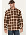 Image #1 - Hawx Men's FR Plaid Print Long Sleeve Button-Down Western Work Shirt, Brown, hi-res