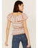 Image #4 - Wrangler Retro Women's Southwestern Stripe Off Shoulder Top, Tan, hi-res