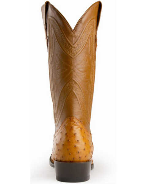 Image #5 - Ferrini Men's Colt Full Quill Ostrich Western Boots - Medium Toe, Cognac, hi-res
