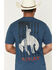 Image #4 - Ariat Men's Flag Bronco Short Sleeve Graphic T-Shirt, Blue, hi-res