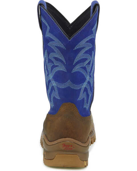 Image #6 - Tony Lama Men's Roustabout Waterproof Western Work Boots - Steel Toe, Brown, hi-res