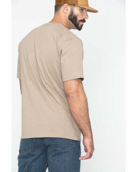 Image #4 - Carhartt Men's Loose Fit Heavyweight Logo Pocket Work T-Shirt - Big & Tall, Desert, hi-res