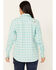 Image #4 - Ariat Women's FR Catalina Plaid Print Long Sleeve Button-Down Work Shirt , Turquoise, hi-res