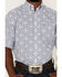 Ariat Men's Isa Southwestern Print Short Sleeve Button Down Western Shirt - Big & Tall , Blue, hi-res