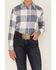 Image #3 - Wrangler Women's Boot Barn Exclusive Buffalo Check Print Long Sleeve Western Flannel Snap Shirt, Blue/white, hi-res