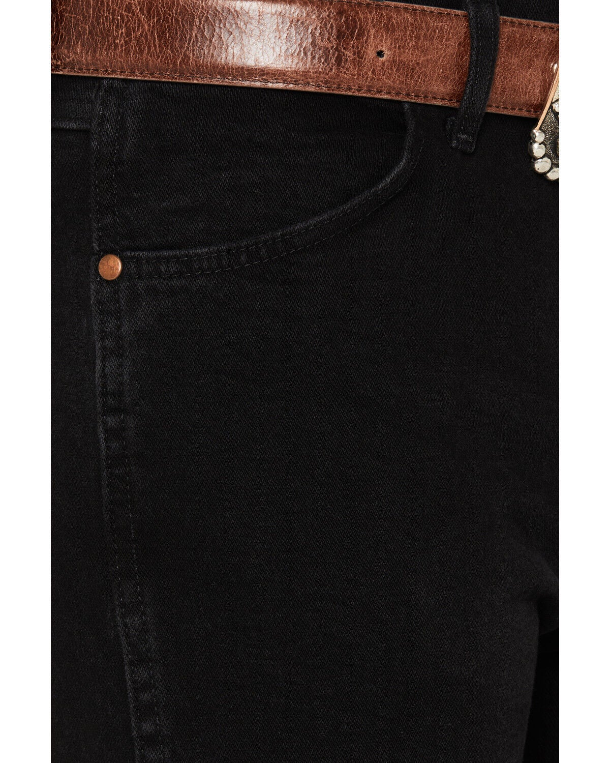 Image #2 - Wrangler Men's Cowboy Cut Straight Active Flex Stretch Denim Jeans, Black, hi-res