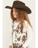 Image #2 - Shyanne Girls' Cora Cow Print Faux Suede Tie Vest, Brown, hi-res