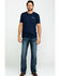 Image #6 - Ariat Men's M5 Lennox Stretch Stackable Slim Straight Jeans, Blue, hi-res