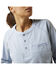 Image #3 - Ariat Women's FR Air Henley Long Sleeve Work Pocket Shirt , Blue, hi-res