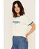 Image #2 - Wrangler Women's Logo Short Sleeve Ringer Tee, White, hi-res