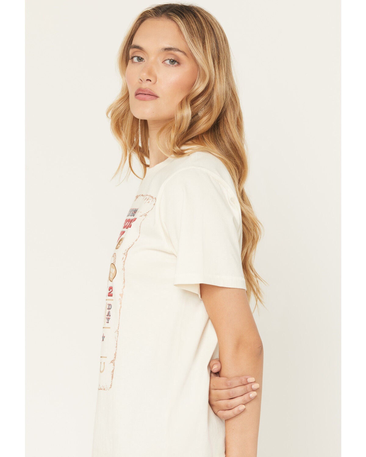 Image #2 - Shyanne Women's Rodeo Ticket Short Sleeve Graphic Tee, Cream, hi-res