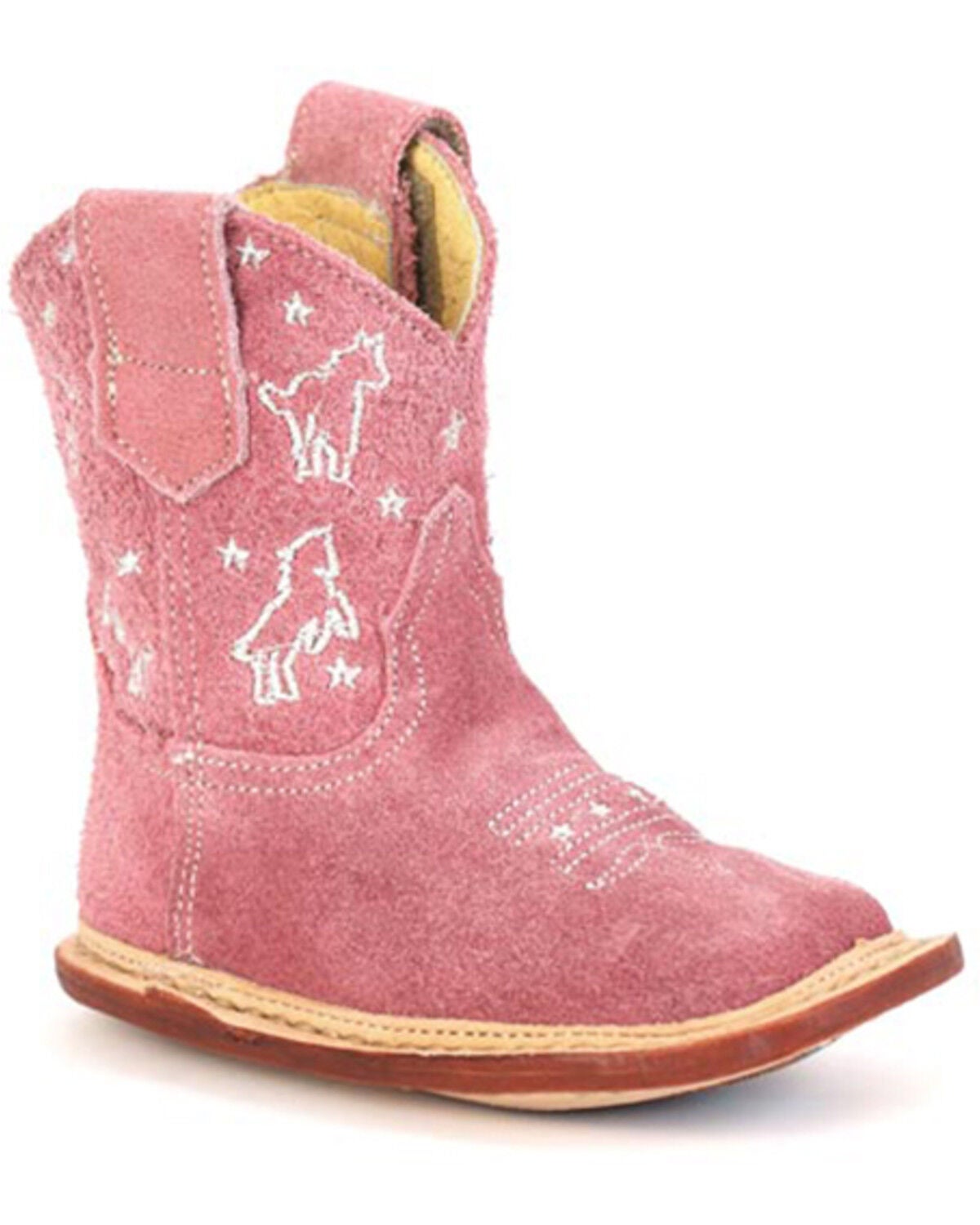 Roper Infant Girls' Cowbabies Best Friends - Broad Square Toe, Pink, hi-res