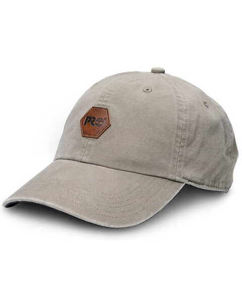 Image #1 - Timberland PRO Men's Faux Leather Logo Patch Ball Cap, Olive, hi-res