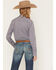 Image #4 - Cinch Women's Geo Print Long Sleeve Button-Down Stretch Western Shirt, Purple, hi-res