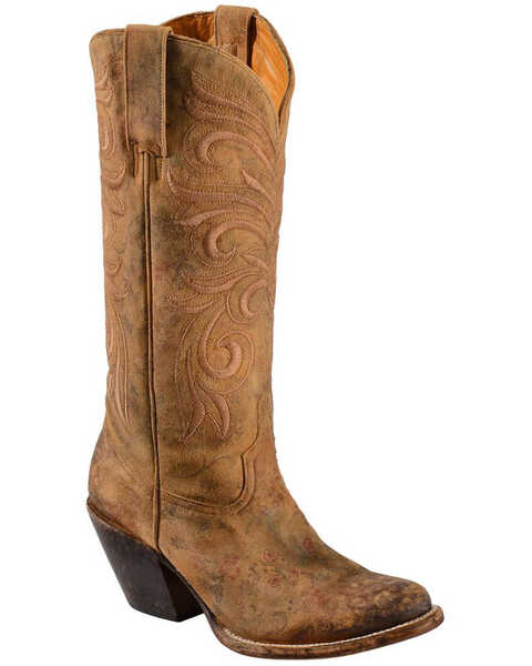 Lucchese Handmade 1883 Women's Laurelie Cowgirl Boots - Medium Toe, Brown, hi-res