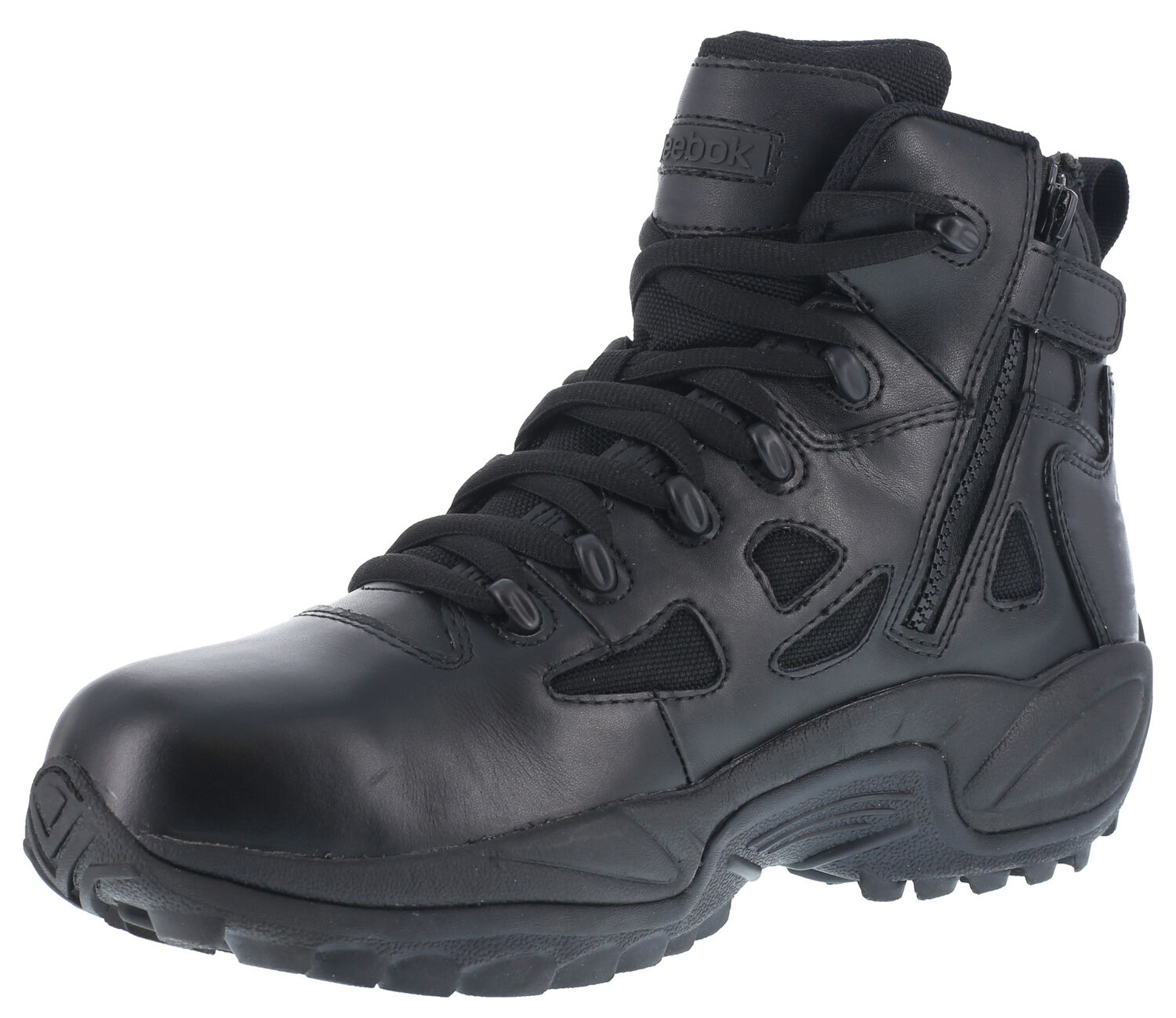 Image #2 - Reebok Men's Stealth 6" Lace-Up Waterproof Side Zip Work Boots - Soft Toe, Black, hi-res