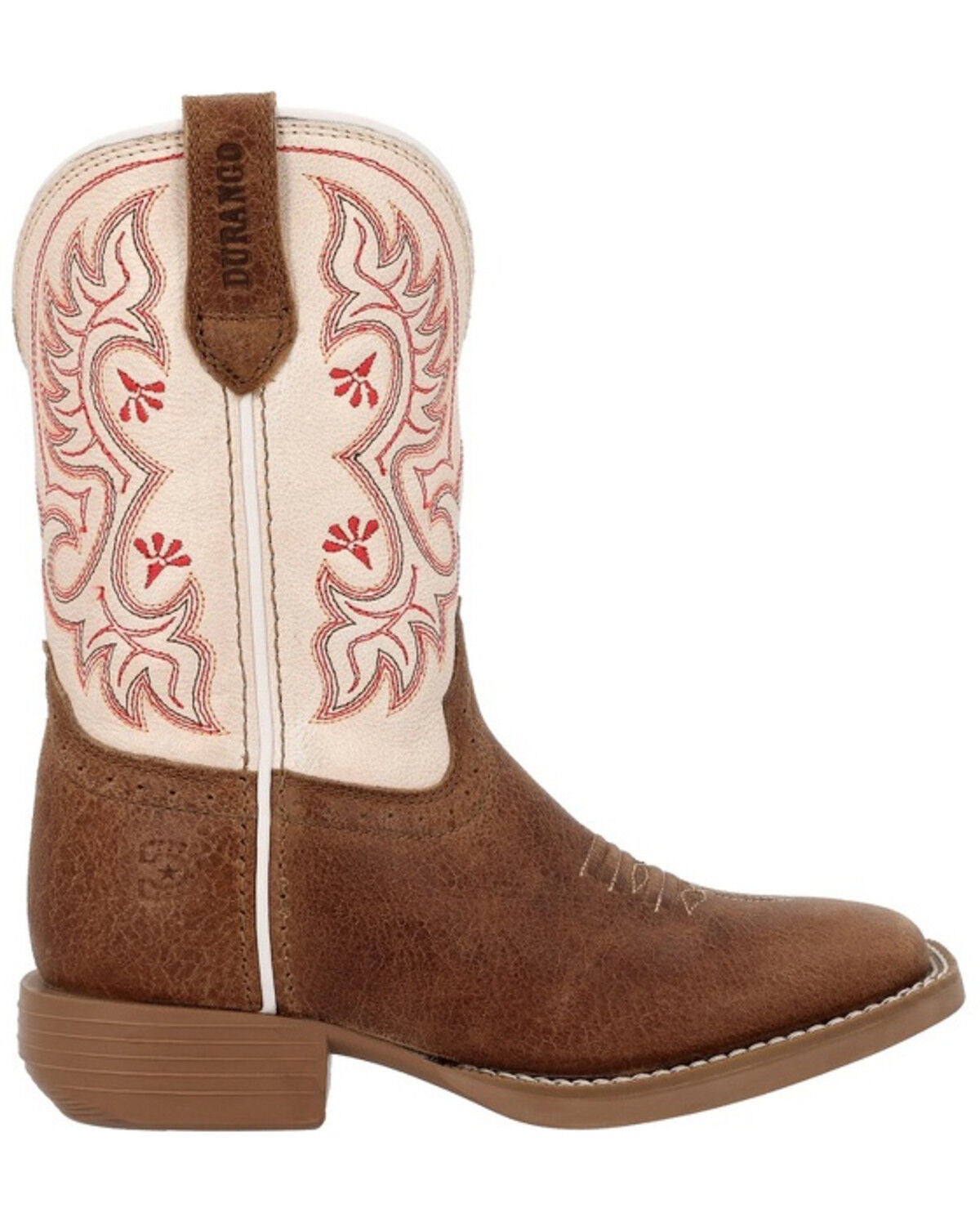 Image #2 - Durango Little Girls' Shyloh Western Boots - Broad Square Toe, Tan, hi-res