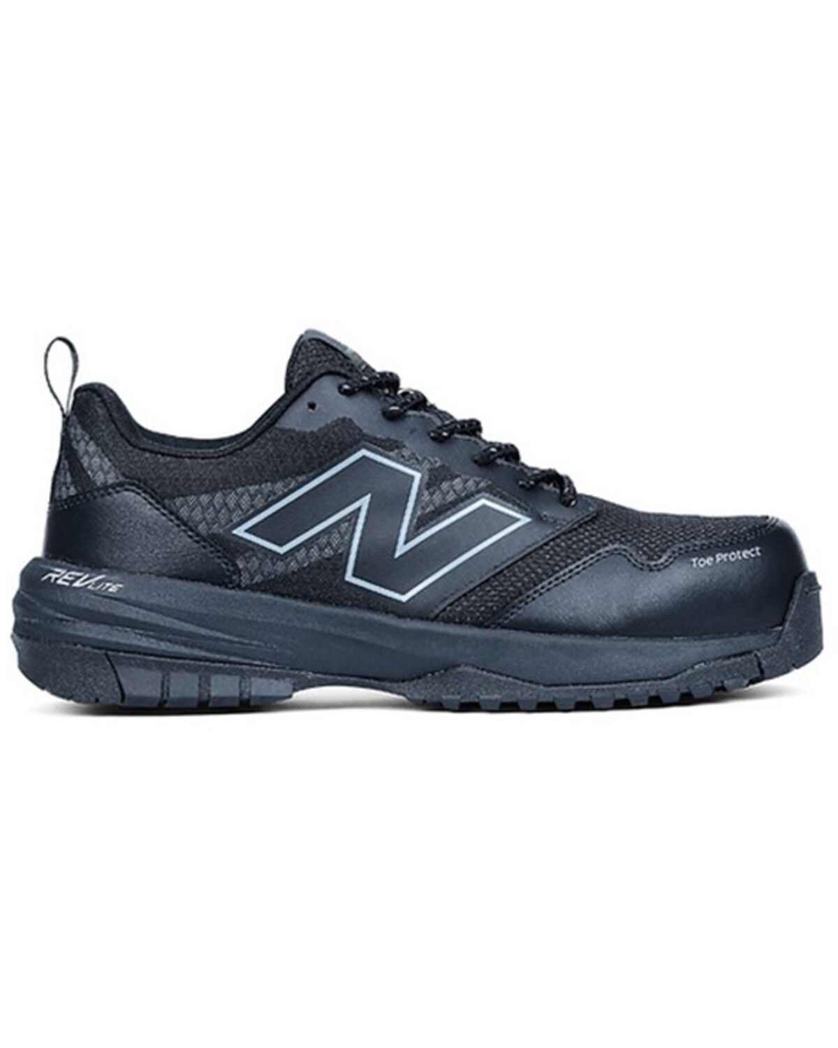 Image #2 - New Balance Men's Quickshift Slip Resisting Work Shoes - Composite Toe, Black, hi-res