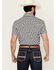 Image #4 - Panhandle Men's Southwestern Print Short Sleeve Snap Stretch Western Shirt, Black, hi-res