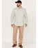 Brothers & Sons Men's Performance Solid Long Sleeve Button Down Western Shirt , Green, hi-res