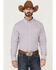 Image #1 - RANK 45® Men's Bronc Small Plaid Print Long Sleeve Button-Down Western Shirt, Red/white/blue, hi-res
