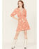 Wild Moss Women's Medallion Print Dress, Rust Copper, hi-res