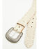 Image #2 - Shyanne Women's Rose Embossed Verity Classic Buckle Belt, Cream, hi-res