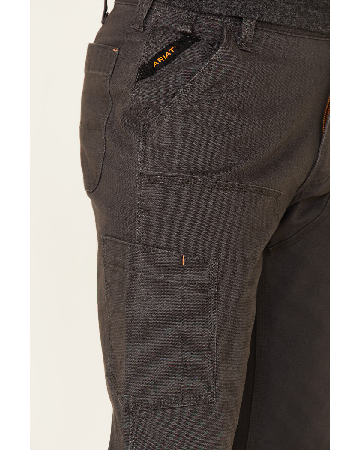 Image #3 - Ariat Men's Rebar M7 Durastretch Made Tough Double Front Straight Leg Work Pants, Grey, hi-res