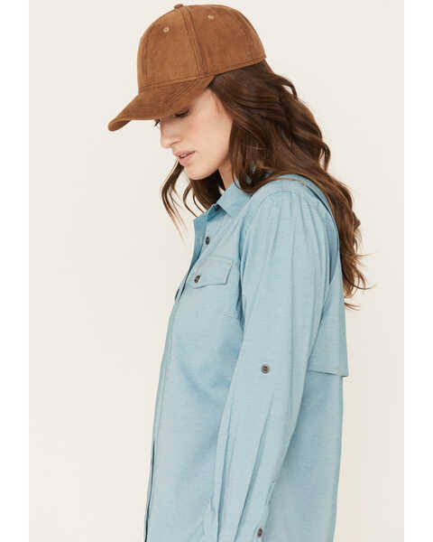 Image #2 - Ariat Women's Rebar VentTEK Long Sleeve Button Down Work Shirt, Light Blue, hi-res