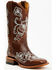 Image #1 - Shyanne Women's Lasy Floral Embroidered Western Boots - Broad Square Toe, Turquoise, hi-res