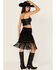 Image #3 - Rock & Roll Denim Women's Fringe Buckle Skirt, , hi-res