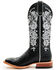 Image #3 - Macie Bean Women's Black Eyed Susan Western Boots - Square Toe, Black, hi-res