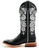 Image #3 - Macie Bean Women's Black Eyed Susan Western Boots - Square Toe , Black, hi-res