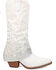 Image #2 - Dingo Women's Eye Candy Denim Western Boots - Pointed Toe , White, hi-res