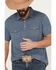 Image #3 - Ariat Men's Retro Southwestern Print Short Sleeve Snap Stretch Polo Shirt, Blue, hi-res