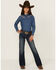 Image #1 - Ariat Girls' Olivia Trouser Stretch Denim Jeans, Blue, hi-res