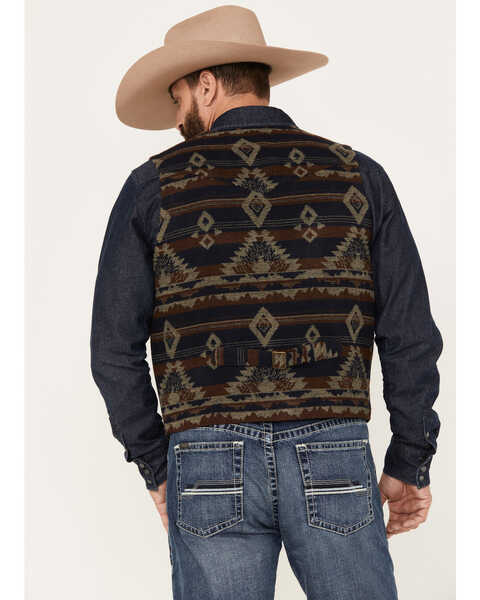 Image #4 - Cody James Men's Dakota Southwestern Jacquard Vest, Brown, hi-res