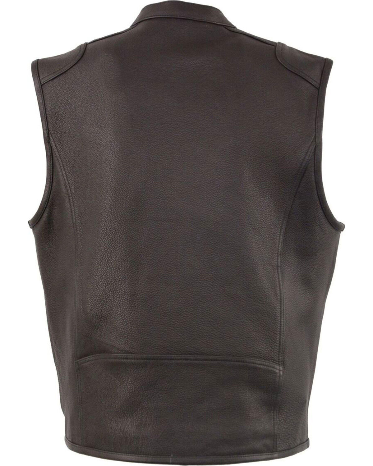Image #3 - Milwaukee Leather Men's Black Cool Tec Leather Vest - Big 4X, Black, hi-res