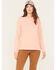 Image #1 - Carhartt Women's Loose Fit Heavyweight Long Sleeve Graphic T-Shirt, Light Orange, hi-res