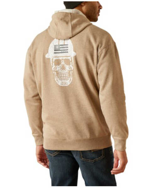 Ariat Men's Rebar Roughneck® Pullover Hooded Sweatshirt , Beige, hi-res