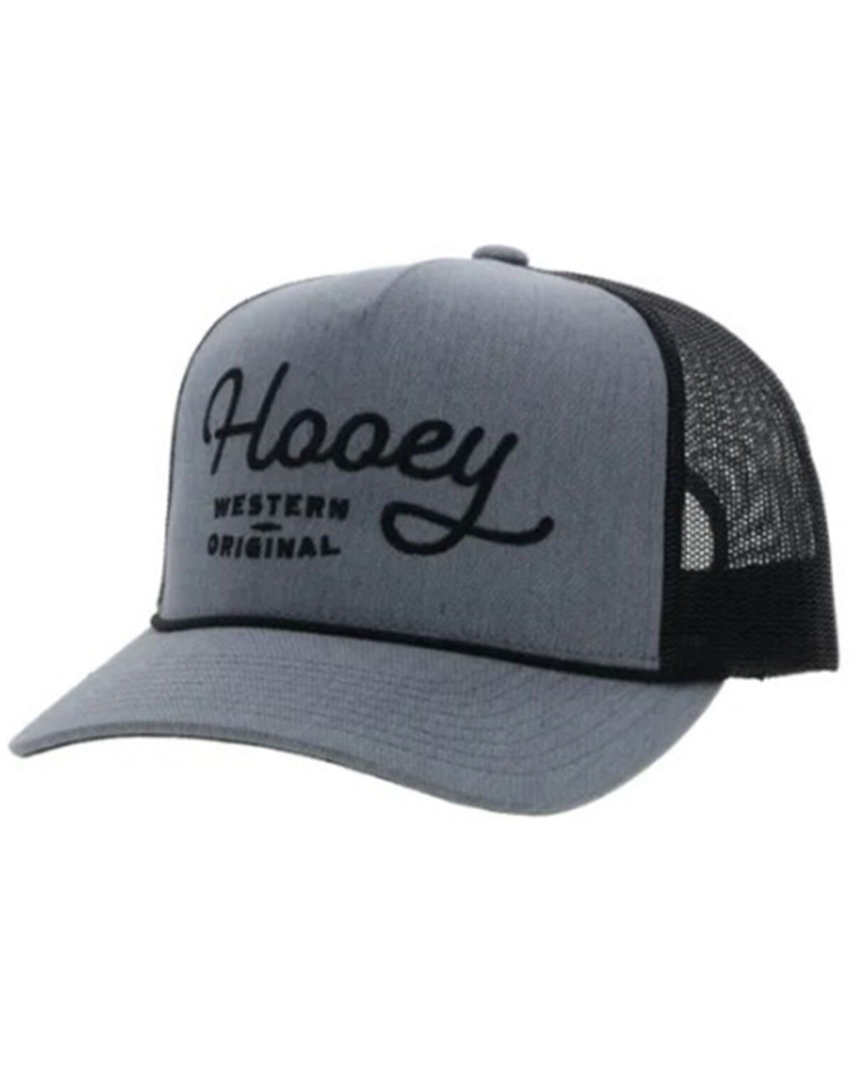 Image #1 - Hooey Men's OG Logo Rope Trucker Cap, Grey, hi-res